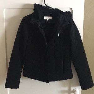 Black puffer coat